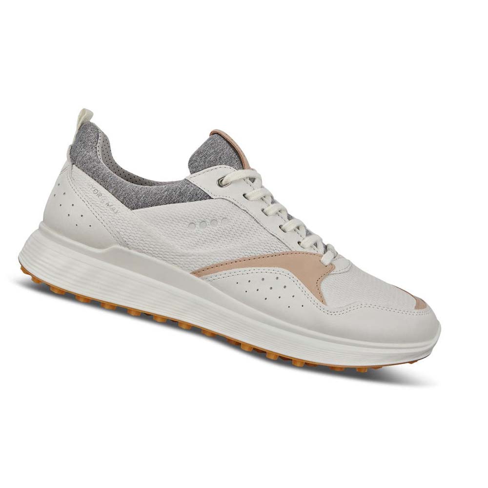 Férfi Ecco Spikeless S-casual Golf Cipő Fehér | HU 557WNB